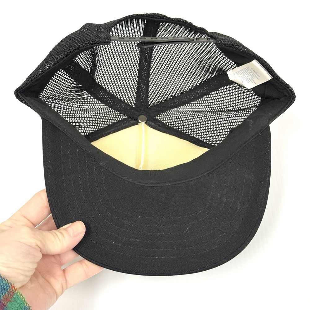 Vintage‎ Mesh Snapback Trucker Hat Canada Cougar hat black and white - Picture 4 of 12